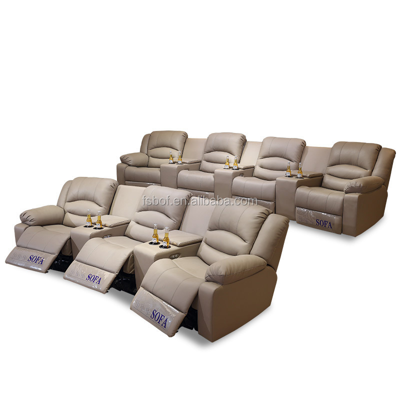 home theater double recliner sofa chair sectional cinema reclining furniture modern living room sofas genuine leather loveseats