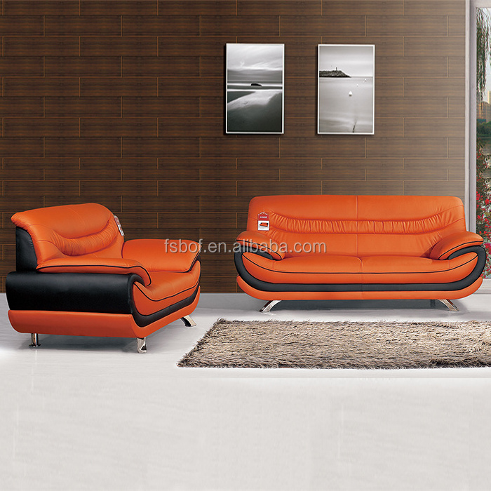 modern camel leather living room sofa set, indian living room furniture, pure leather sofa set 668