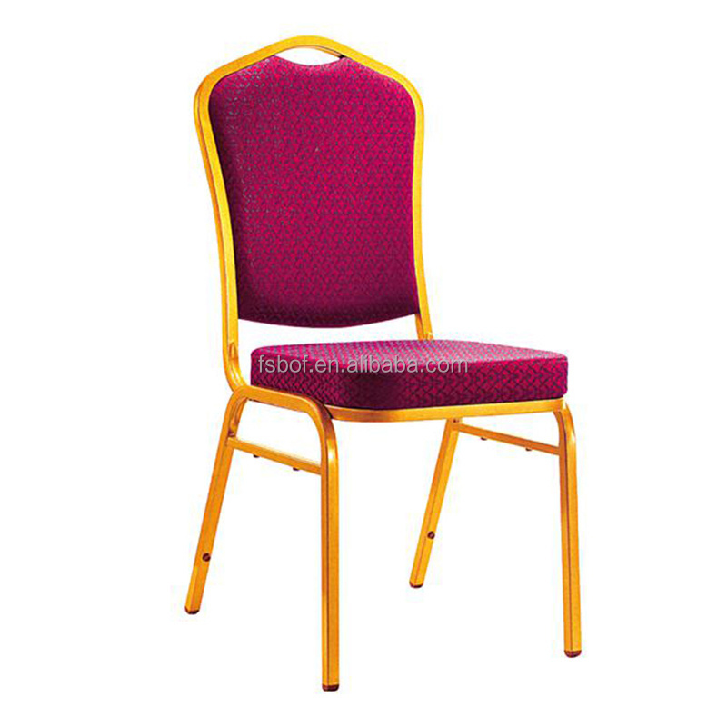 Gold metal royal hotel dining banquet wedding stacking chairs for event hotel banquet wedding chairs and tables