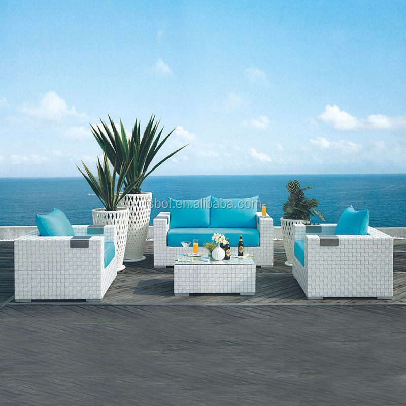 Wholesale Modern garden rattan sofa set for high-end villa house outdoor rattan wicker furniture HFA-025