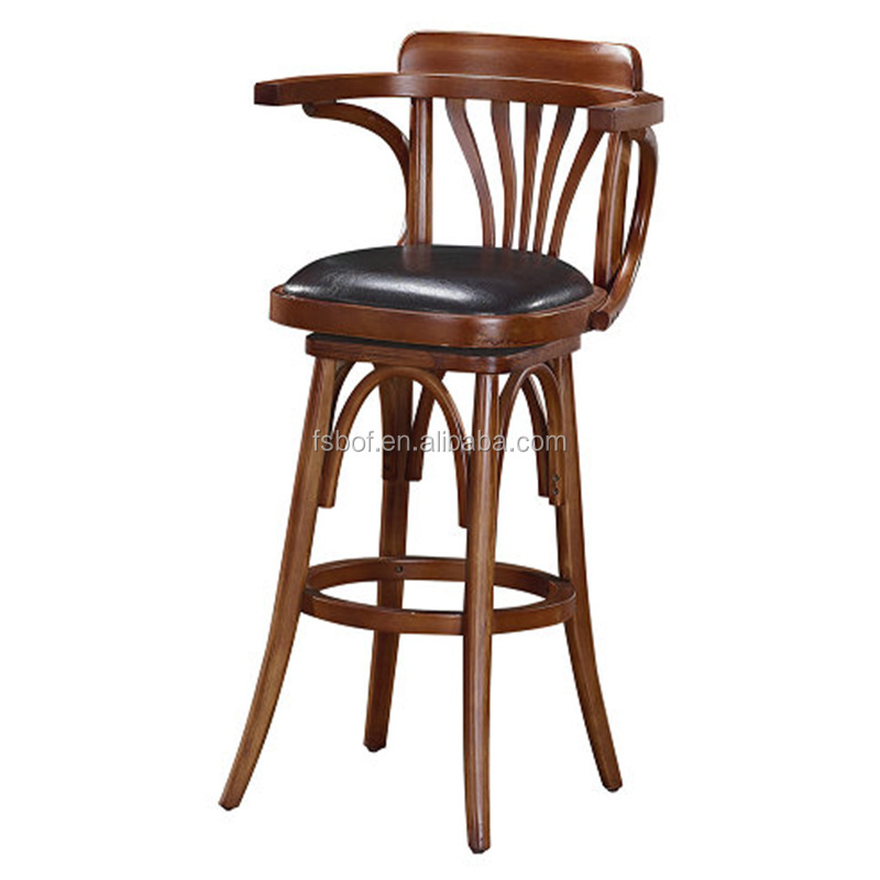 new design wood swivel bar stool  360 bar stool wood  used swivel bar stools SIH8074