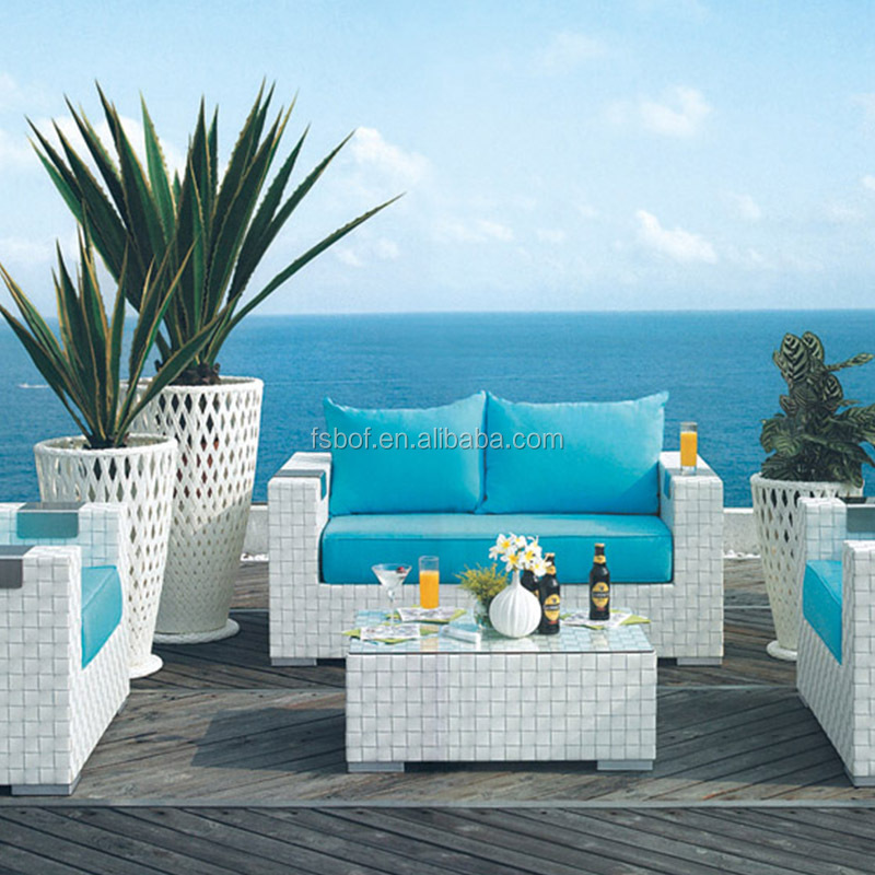 Wholesale Modern garden rattan sofa set for high-end villa house outdoor rattan wicker furniture HFA-025