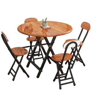 Wholesale fast food restaurant furniture set folding round cafe table chair Restaurant Bistro Outdoor Portable stall small table