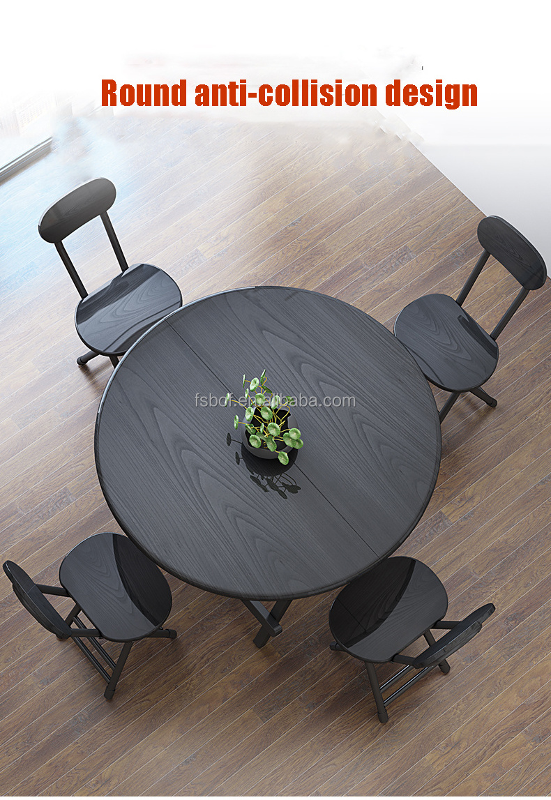 Wholesale fast food restaurant furniture set folding round cafe table chair Restaurant Bistro Outdoor Portable stall small table