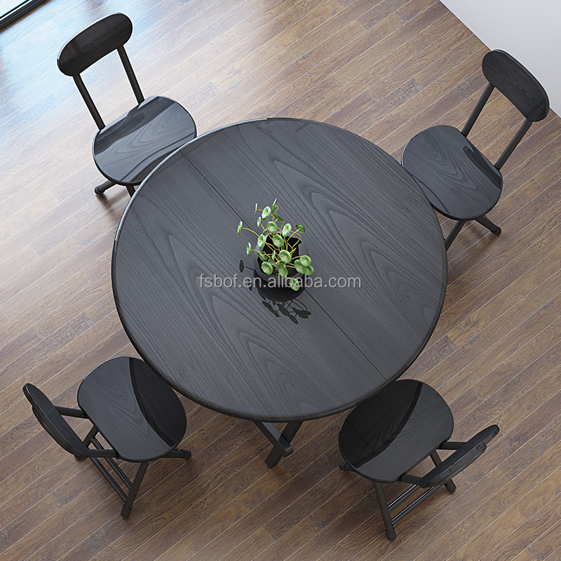 Wholesale fast food restaurant furniture set folding round cafe table chair Restaurant Bistro Outdoor Portable stall small table