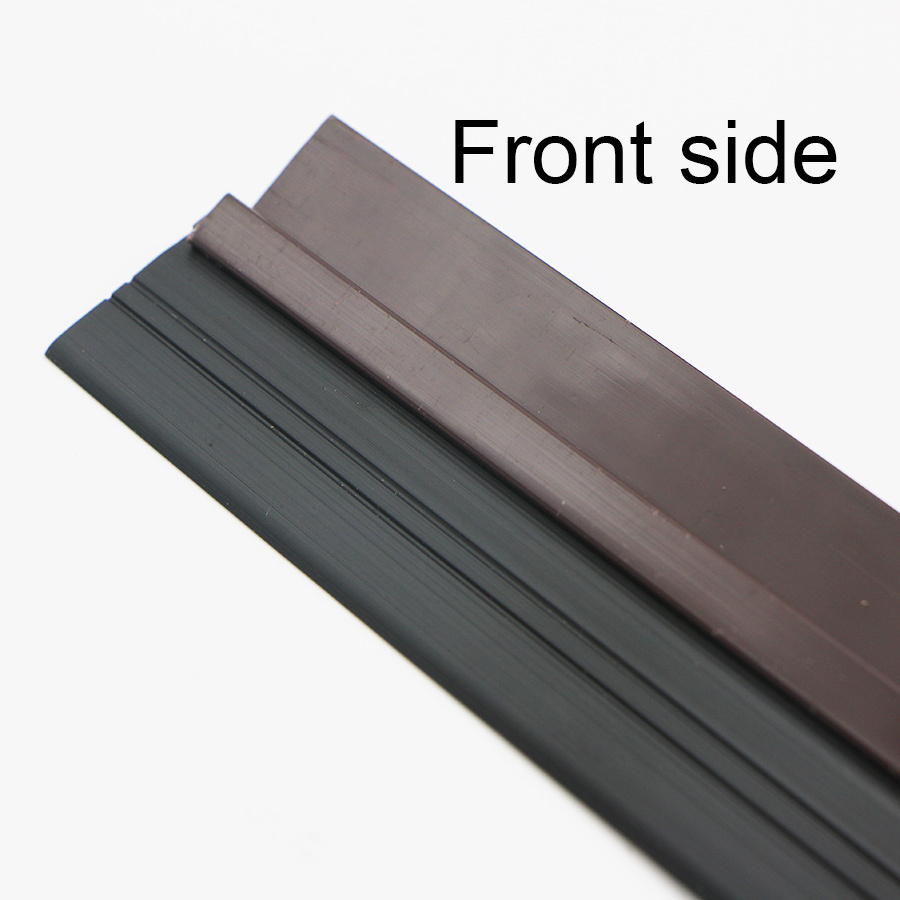 Self Adhesive Sealing Strip Rigid PVC Bar Flexible Rubber Tape Wooden Door Bottom Sweep Draught Excluder Frame Seal Weatherstrip