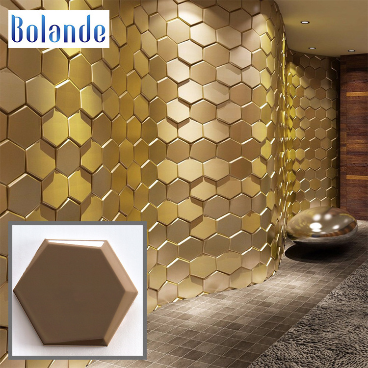 Cheap modern style kitchen subway glossy beveled ceramic hexagon bathroom backsplash wall tile