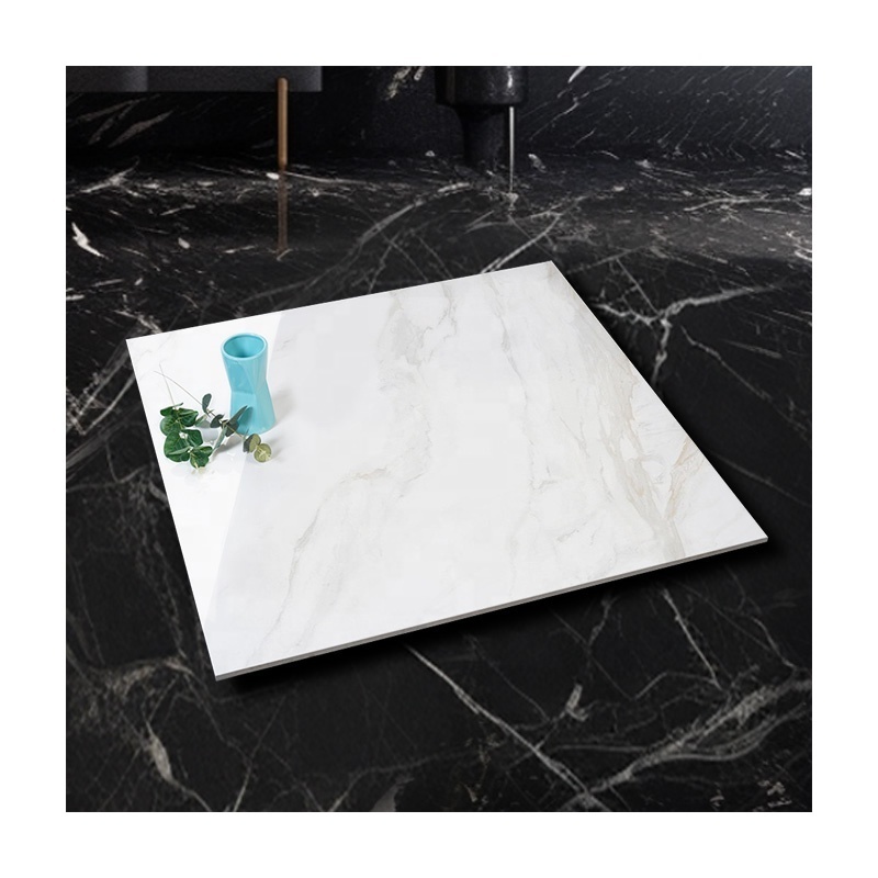 24*24 polished glazed porcelain marble ceramic white tiles carreaux sol de maison for house floor