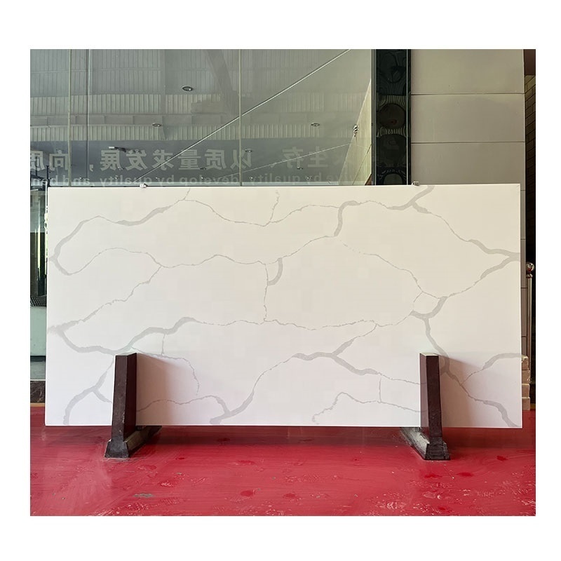 White Stone Marble Synthetic Matte Real Quartz Vanity Kitchen Countertop Tile for Table Tops