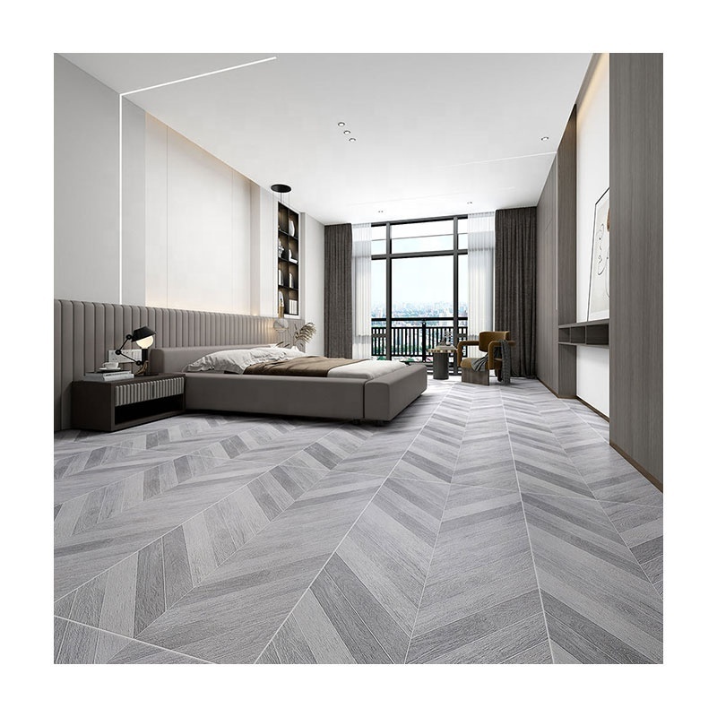 ceramic porcelain parquet gray texture look bathroom floor herringbone fishbone chevron wood tile