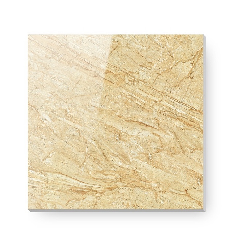 Luxury Spanish polished glazed ceramic floor tiles 600mm x600mm marble look villa porcelain gold vein tile