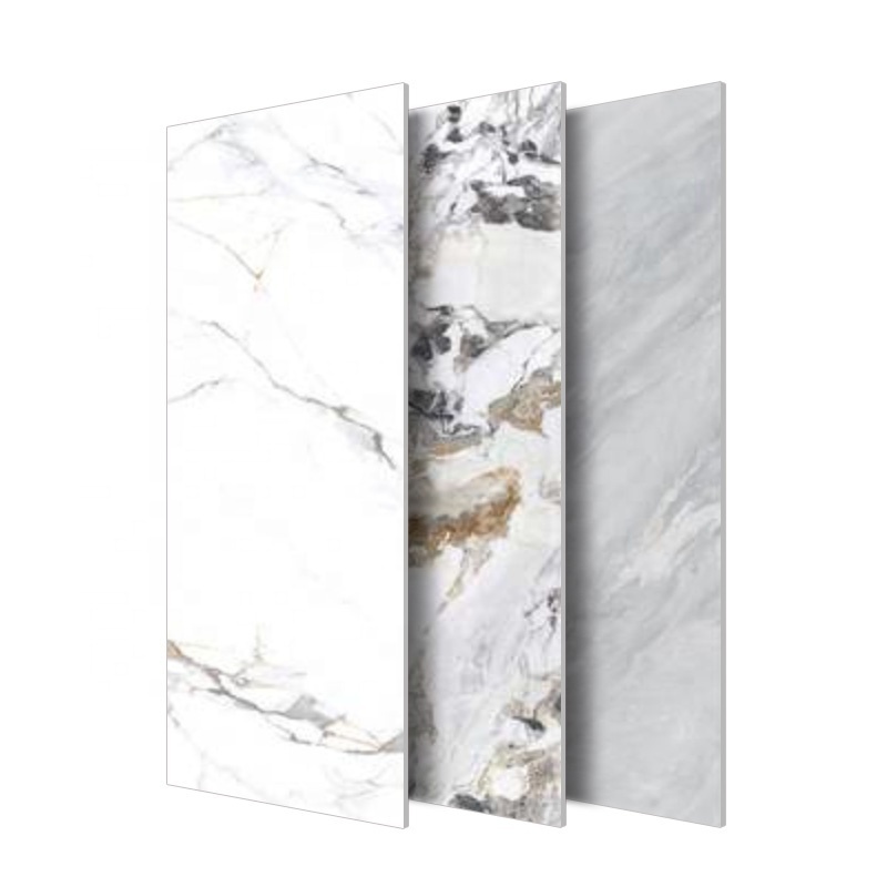 sintered stone large big size porcelain polished glazed marble look slab interior wall tile for flooing