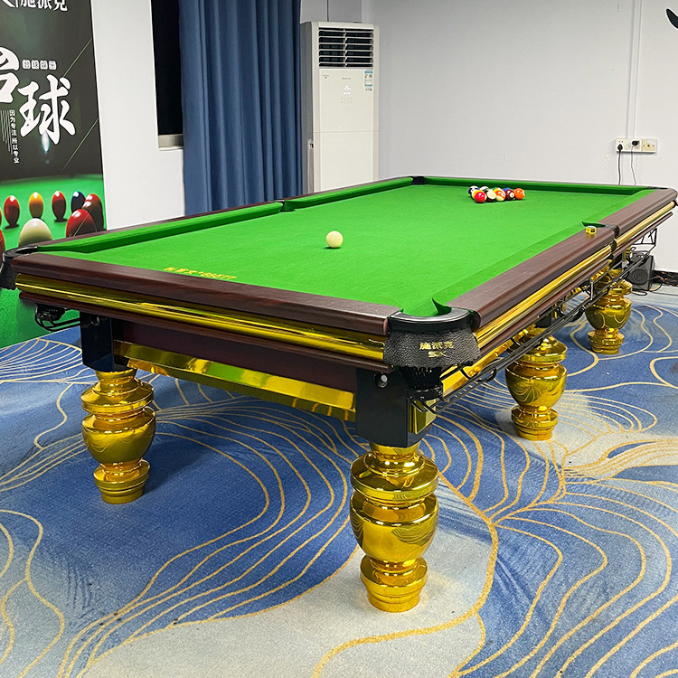 Indoor Luxury International Standard Wood 8Ft 12Ft Full Size Solid Wood Snooker Biliard Pool Table