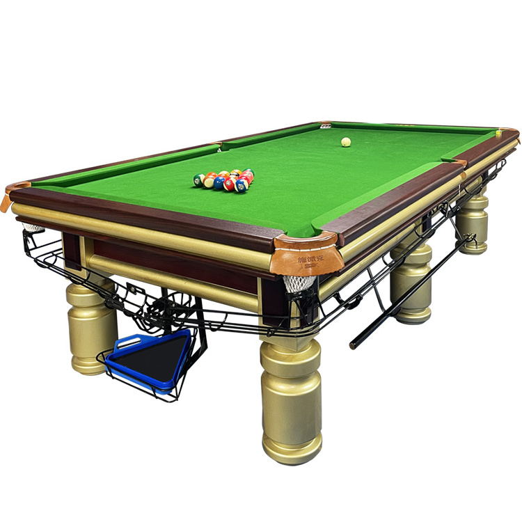 Wholesale Golden Solid Wood Frame Full Size Top 8Ft Tennis Snooker Tables Carom Billiard Pool Tables For Sale