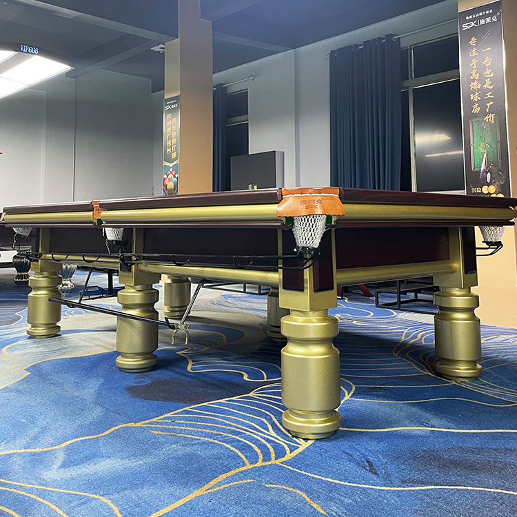 Wholesale Golden Solid Wood Frame Full Size Top 8Ft Tennis Snooker Tables Carom Billiard Pool Tables For Sale