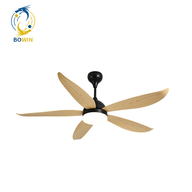 Modern Design DC Motor Home Straight leaf Ceiling Fan With Led Lights Remote Control