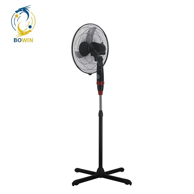 Electric Oscillating Stand Fan 16 Inch Plastic OEM Household Air Cooling Fan Free Spare Parts 3 Speed 220