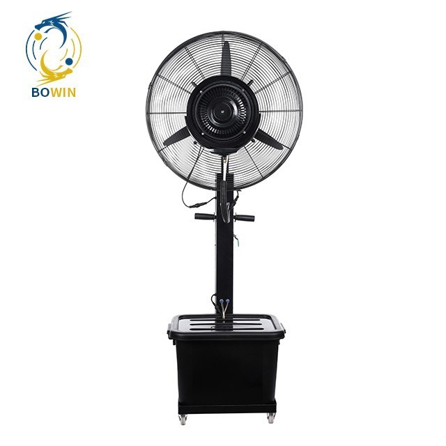 Outdoor Industrial Mist Fan 30 Inch Water Humidifier Water Spray Mist Fan With 3 Speeds Wheel