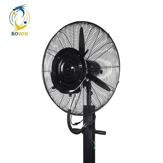 Outdoor Industrial Mist Fan 30 Inch Water Humidifier Water Spray Mist Fan With 3 Speeds Wheel