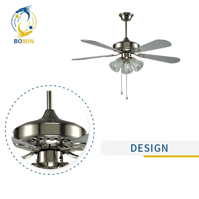 2022 Led DC Ceiling Fans Remote Control Lampara 42 Inch Ventilador De Techo Con Luz Ceil Fan Light