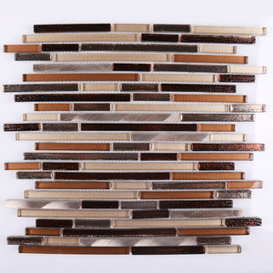 8mm mixed color metal glass backsplash 3d bathroom tile aluminium mosaic