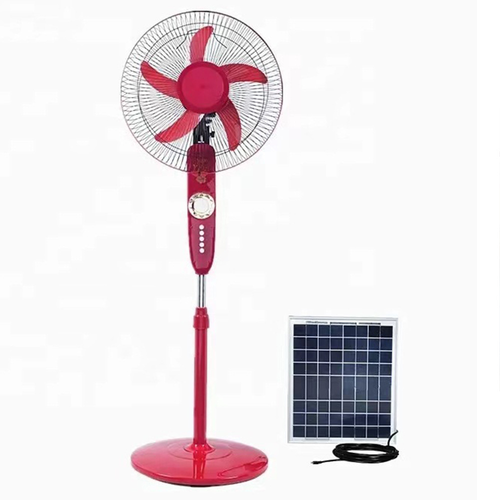 ultrastrong wind 3 speeds solar fans for home rechargeable stand fan  solar Electric fan price