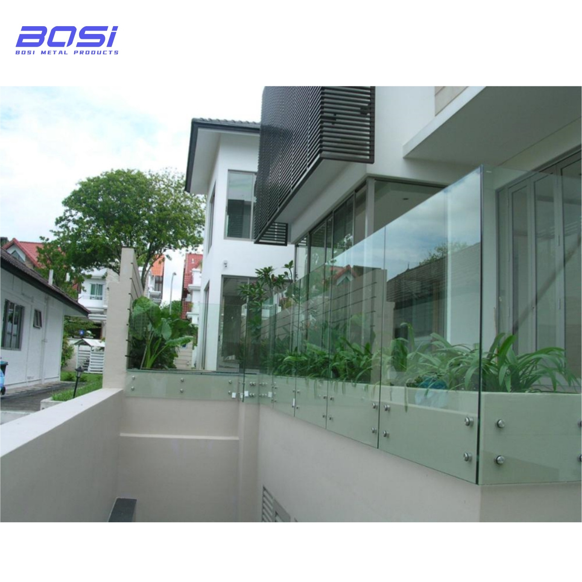 New style 304 Stainless Steel Stand-Off Glass Railing for Outdoor deck glass holder handrail