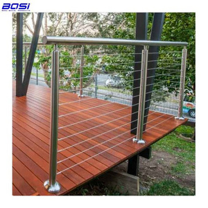 Adjustable Stainless Steel Cable Balustrade System Exterior Interior Deck Wire Rope Railing