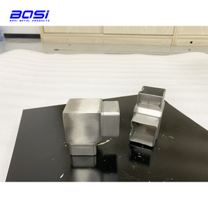 T Type Pipe Connection Clamp Square Round Stainless Steel Tube Pipe Fitting Elbow For Balcony Handrail Fence