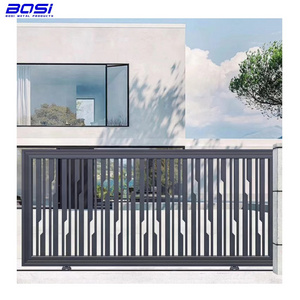 Driveway Sliding Gate Aluminum Entrance Door Garden Swing Gate Metal Sliding Door Customized Design