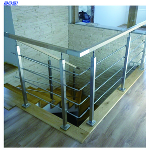 Easy To Install Modern Stainless Steel Rod Railing Design Square Bar Railing