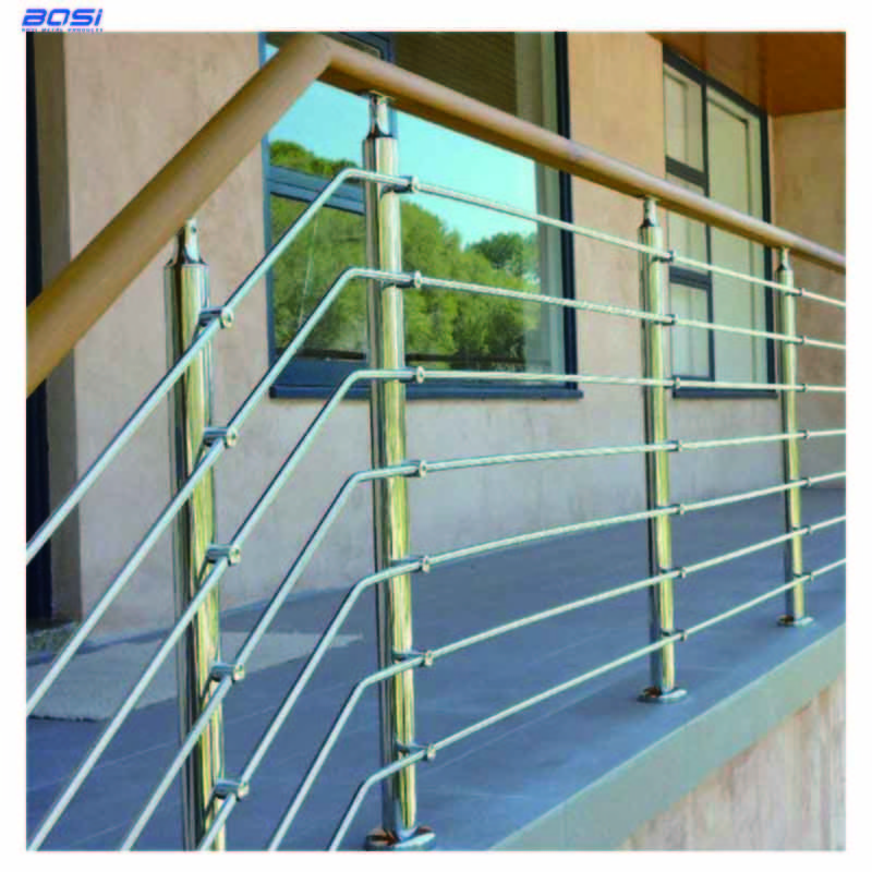 Easy To Install Modern Stainless Steel Rod Railing Design Square Bar Railing