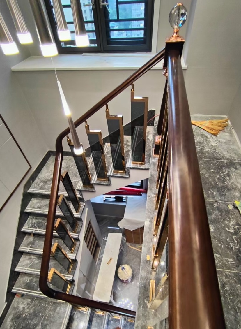 High Quality Balcony Stairs Stainless Steel Handrail Glass Balustrades Handrails Stair Railings