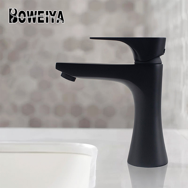 CUPC Brass Modern Electric Water Heater Taps Toilet Accessory Black Bath Shower Bathtub Faucets Single Handle Bathroom Faucet