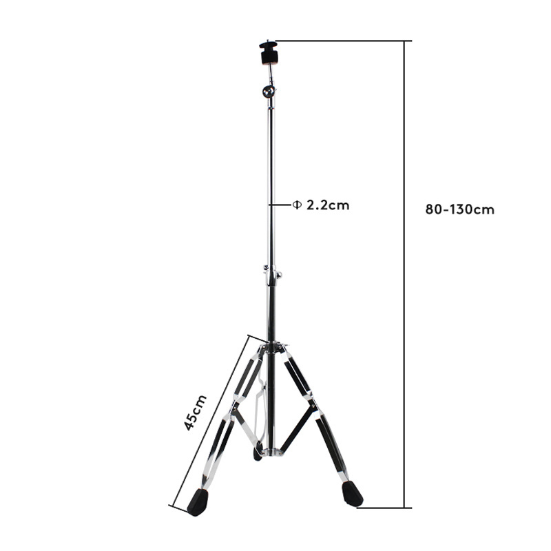 Foldable Cymbal Display Stand Adjustable Height Straight Cymbal Stand