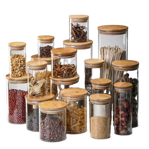 YOIOWE HOME Modern Design Kitchen Organizer Glass Sealed Spice Jar Set for Tea Coffee & Party Food Storage Jar Containers