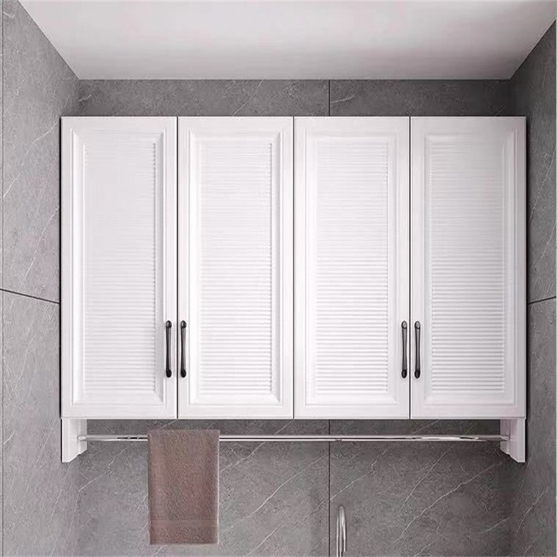 Wooden Grain Aluminium storage closet kitchen wall-mounted wall dishlocker Hanging cabinet