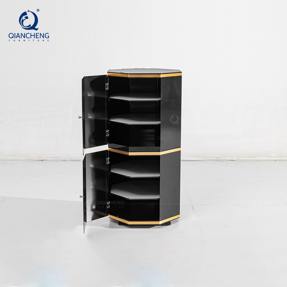 QIANCHENG stainless steel manufacturers modern design rotating apartment rotating shoe rack storage cabinet