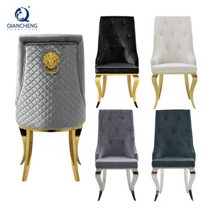 Restaurant chair nordic velvet dining room chairs modern furniture stainless steel dining chairs