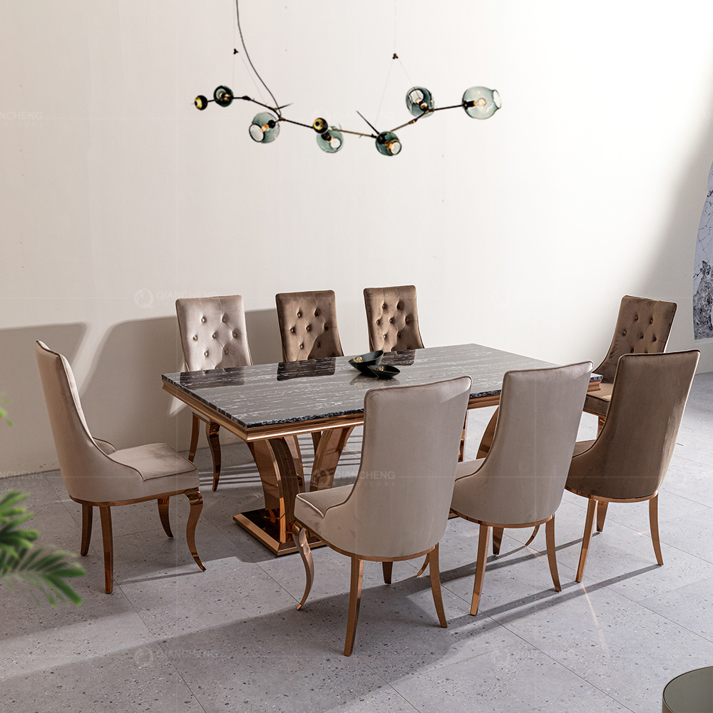 Wholesale imported dinning room tables trade daining restaurant kitchen gray marble dining room sets of six chairs