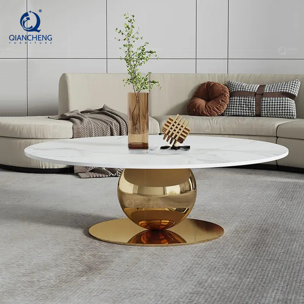 Foshan manufacturer Living room furniture sets metal center tables modern luxury coffee table