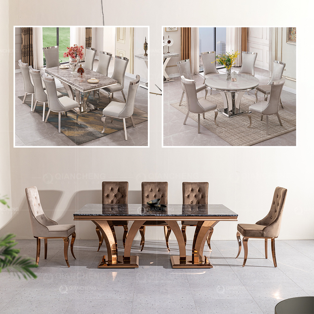 Wholesale imported dinning room tables trade daining restaurant kitchen gray marble dining room sets of six chairs