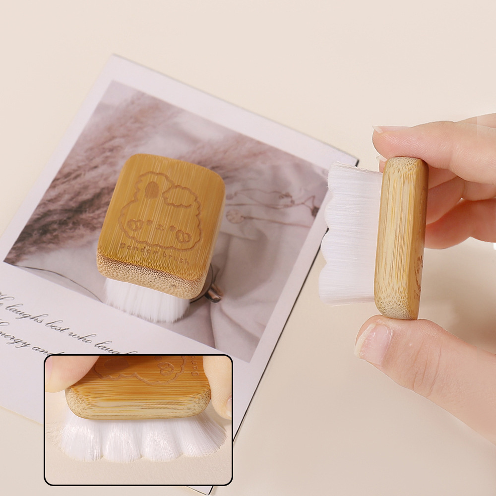 Wholesale Wooden Cleaning Finger Nail Brush Custom Logo Manicure Pedicure Brush Nail Cleaning Scrub Brush