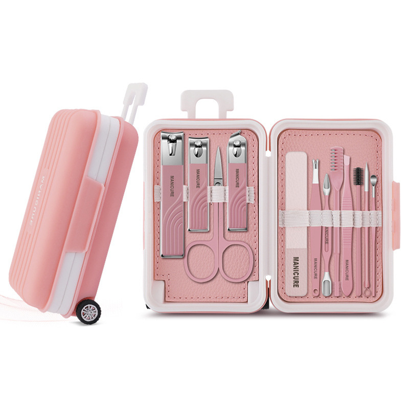 Wholesale 16PCS Nail Care kit Manicure Grooming Set Stainless Steel Professional Nail Clipper Set with Travel Case