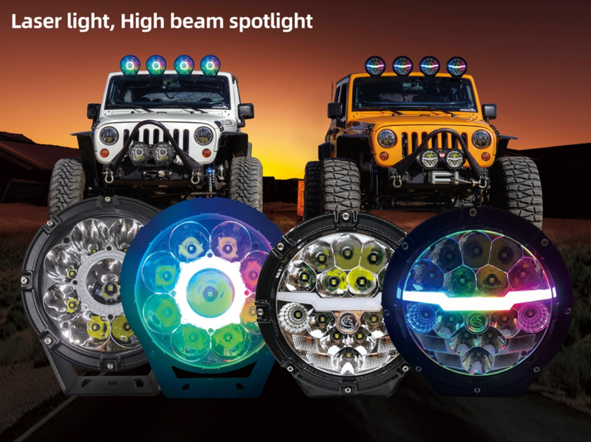 Wholesale High Power  Off Road Led Driving Spot Light 4WD 1250M Round Truck Offroad 7  inch Car Led Spotlights 4x4