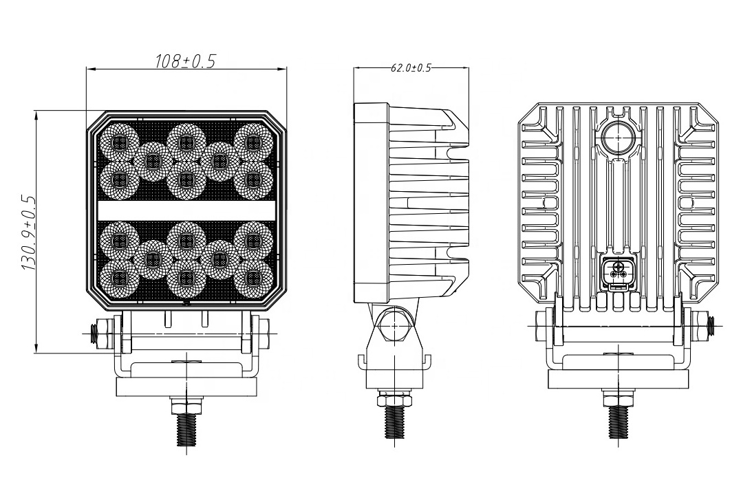 New Design 80WLed Heavy Duty Work light Led Headlight for Truck Mining Excavator light 24V excavator headlight