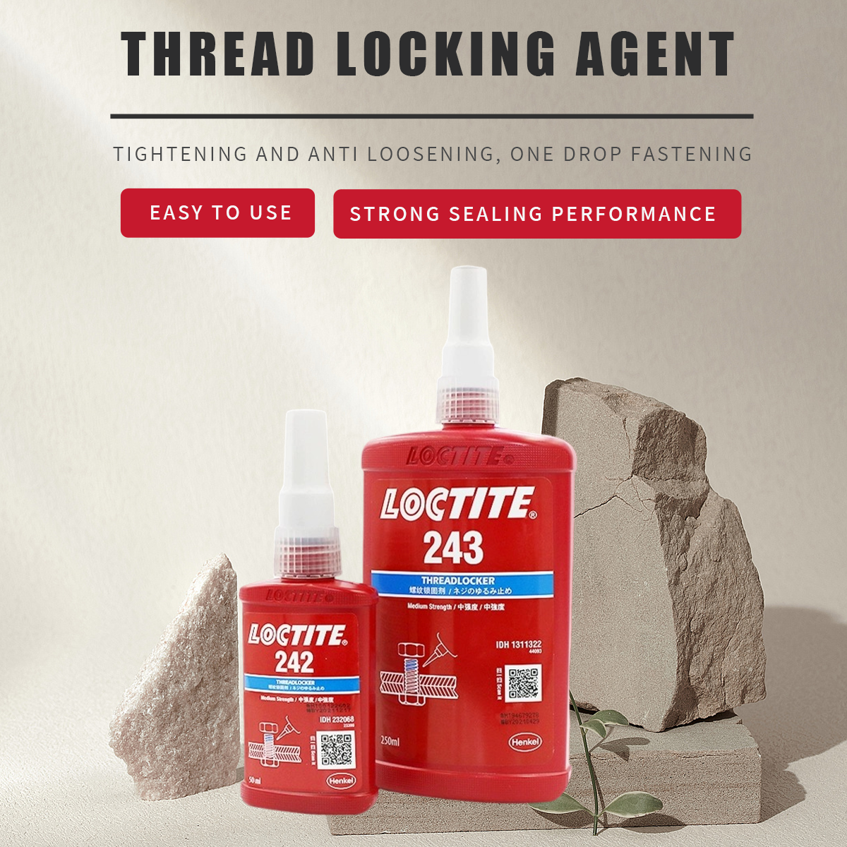 Loctiter glue 242 243 thread locking agent, high-temperature and high-strength anaerobic glue thread anti-loosening sealant