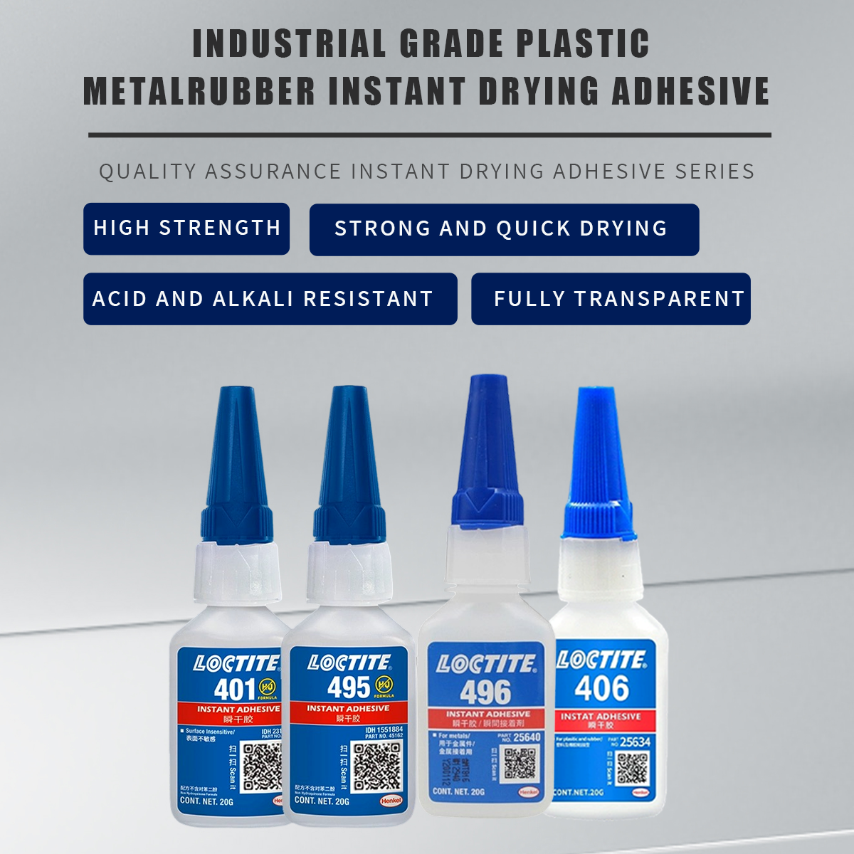 Loctiter  401 406  411  460  495  496 instant-drying glue universal glue