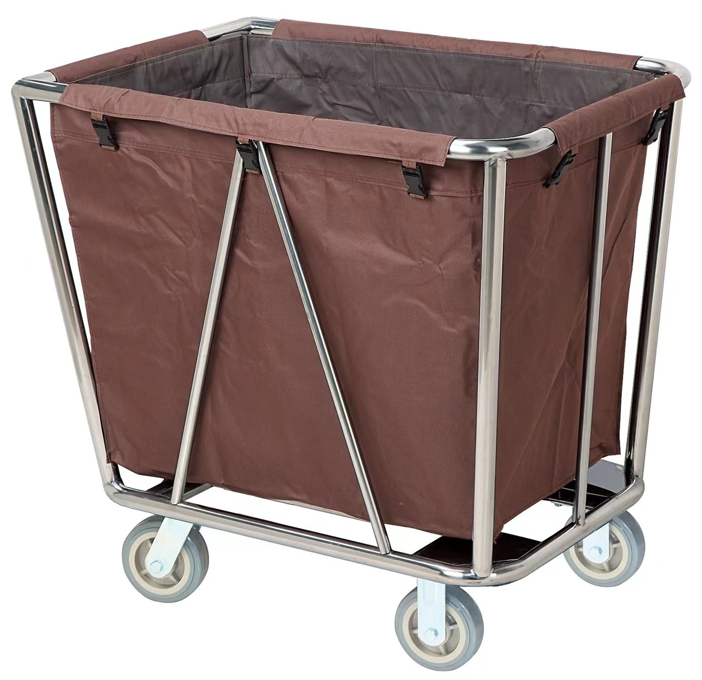 Hotel room metal housekeeping folding laundry cleaning trolley