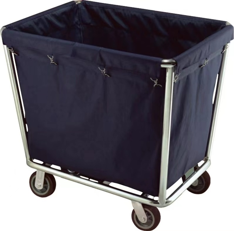 Hotel room metal housekeeping folding laundry cleaning trolley